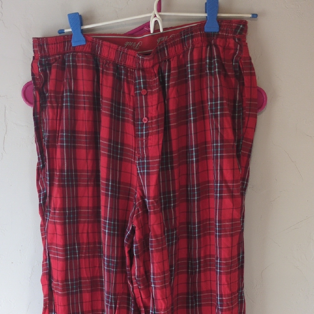 PINK Victoria's Secret Red Plaid Pajama Pants